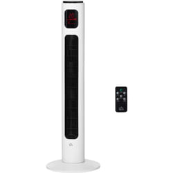 Homcom - Ventilatore da Terra con Timer 12h e Telecomando in abs Nero Bianco