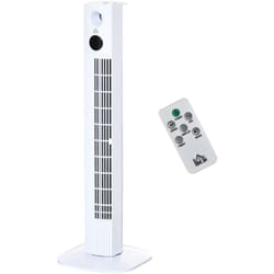 Homcom - Ventilatore da Terra con Timer 12h e Diffusore in abs Bianco