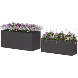 Descrizione: Dai una casa alle tue piante con questo set di 2 vasi da giardino Outsunny. Adatti come vasi da interno e da est ...