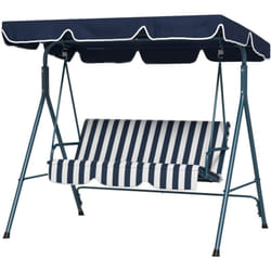Outsunny Dondolo da Giardino 3 Posti con Tetto Parasole 172x110x153cm