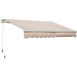 Tenda da Sole a Bracci Avvolgibile con Manovella 295x200cm Beige - Outsunny