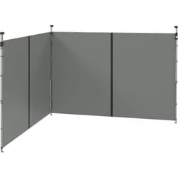 Set 2 Pareti per Gazebo 3x3 m e 3x6 m in Tessuto Oxford Grigio Scuro - Outsunny