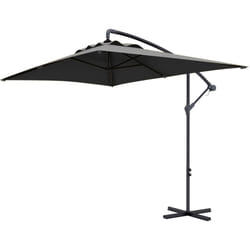 Ombrellone da Giardino a Braccio 3x2m con Apertura a Manovella Grigio - Outsunny