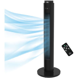 Homcom - Ventilatore da Terra con Timer e Telecomando in abs Ø31.5x96 cm Nero