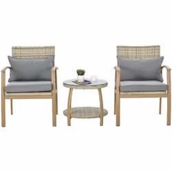 Descrizione: Crea un angolo relax nei tuoi spazi esterni con il set da giardino in rattan Outsunny, composto da 2 poltroncine ...