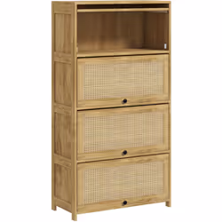Descrizione: La nostra credenza da cucina HOMCOM con ante in rattan è il risultato della combinazione tra praticità ed esteti ...