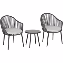 Descrizione: Crea un angolo relax all'aperto con il set da giardino Outsunny, composto da 2 poltroncine per esterno e un tavo ...