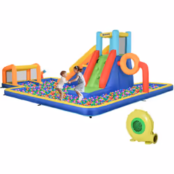 Descrizione: Crea il tuo parco divertimenti personale grazie al nostro castello gonfiabile Outsunny dove i bambini possono fa ...