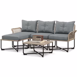 Descrizione: Rivoluziona il tuo spazio esterno e dona un tocco di praticità all'aperto con questo set da giardino Outsunny in ...