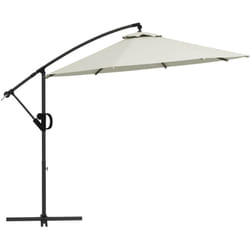 Ombrellone da Giardino a 8 Stecche con Base a Croce Grigio Ø3x2.6 m - Outsunny