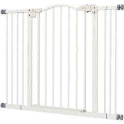 Pawhut - Cancelletto per Cani Estensibile e Regolabile 74-100 cm Bianco