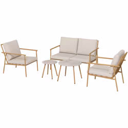Descrizione: Trasforma il tuo spazio esterno in un'oasi accogliente con il set di mobili da giardino Outsunny. Questo invitan ...