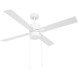 Homcom - Ventilatore da Soffitto 3 Velocità Luce led e Motore Reversibile Bianco