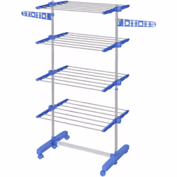 Descrizione: Questo stendino verticale pieghevole a 4 livelli HOMCOM è ideale per essere utilizzato in case o stanze di picco ...