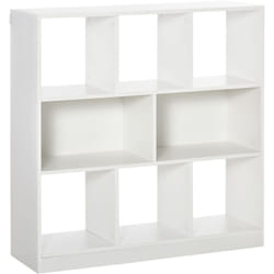 Mobile Libreria Portaoggetti a 3 Livelli in mdf Bianco - Homcom