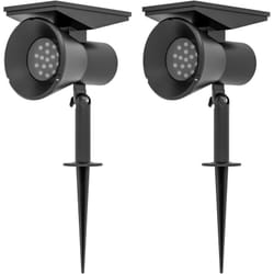 Outsunny - Set Faretti da Esterno in pp e pc con 2 Modalità di Illuminazione Nero