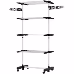 Descrizione: Questo stendino verticale pieghevole a 4 livelli HOMCOM è ideale per essere utilizzato in case o stanze di picco ...