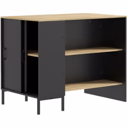 Descrizione: Trasforma la tua cucina con questo mobiletto HOMCOM, dotato di uno spazioso piano da 110 x 70 cm, che funge da t ...