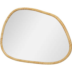 Homcom - Specchio da Parete 80x60 cm con Bordi Irregolari e Cornice in Legno