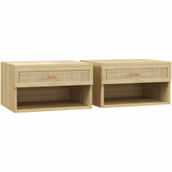 Descrizione: Aggiungi stile e ordine alla tua camera da letto con questo set di 2 comodini HOMCOM, dotati di cassetti in ratt ...