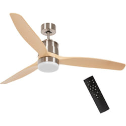 Homcom - Ventilatore a Pale con Luce led Bianca a 6 Velocità e Timer