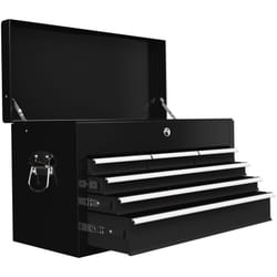 Cassetta Porta Attrezzi in Acciaio 6 Cassetti e Serratura 60x26x34cm Nero - Homcom