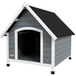 Pawhut - Casetta per Cani Grandi con Pavimento Rimovibile in Legno 84x99x87cm