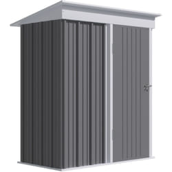 Casetta da Giardino in Acciaio per Attrezzi 161x95x163/181cm Grigio - Outsunny