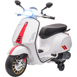 AIYAPLAY Moto Giocattolo per Bambini Licenza Vespa con Rotelle e Fanale Bianco