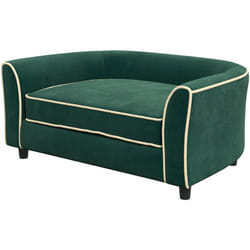 Divanetto per Cani con Cuscino Incluso 79x56x35 cm Verde Scuro - Pawhut