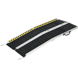 Homcom - Rampa per Sedia a Rotelle Antiscivolo e Pieghevole in Alluminio 152x73cm