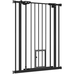 Pawhut - Cancelletto per Cani Alto con Porta Piccola Chiusura Automatica 80x104cm