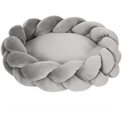 Letto per Gatti e Cani Lavabile da Interni con Cuscino Ø55x14cm Grigio - Pawhut