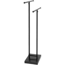 Porta Asciugamani da Terra Autoportante con 2 Barre 50x18.5x85cm Nero - Homcom