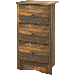 Homcom - Comodino per Camera da Letto con 3 Cassetti 40x30x74 cm Marrone