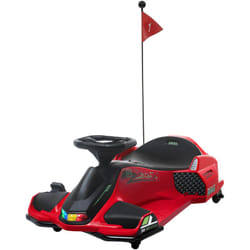 Homcom - Go Kart per Bambini Elettrico Età 8-12 Anni Velocità 3-8 km/h Rosso