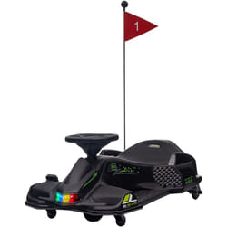 Homcom - Go Kart per Bambini Elettrico Età 8-12 Anni Velocità 3-8 km/h Nero