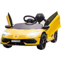 Homcom - Auto Elettrica per Bambini Lamborghini con Telecomando e Musica Giallo