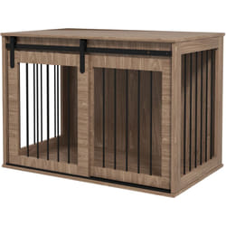 Casetta Cani Grandi per Interno con Porta Scorrevole in Legno 98x58x61cm - Pawhut