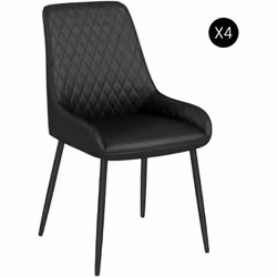 Descrizione: Rinnova l'arredamento della stanza di casa con le nostre 4 sedie da pranzo HOMCOM in pelle PU! Puoi inserirle co ...