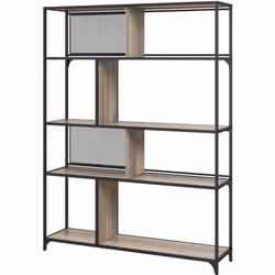 Descrizione: Porta un mix di eleganza e utilità nei tuoi spazi con lo scaffale libreria HOMCOM! La struttura presenta dei pan ...