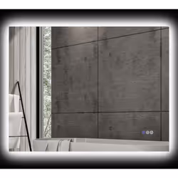 Descrizione: Scopri il fascino del nostro specchio da bagno retroilluminato HOMCOM! Regola luminosità e tonalità di colore pe ...