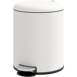 HOMCOM Cestino Rifiuti a Pedale da 5L in Metallo e PP 26.5x21x28 cm Crema