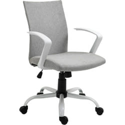 Vinsetto - Sedia Ergonomica Girevole Sedia per Scrivania in Tessuto Grigio Chiaro