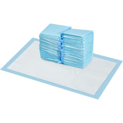Set 100 Tappetini Assorbenti Cani a 6 Strati 45x30 cm Blu e Bianco - Pawhut