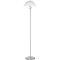 Homcom - Lampada a Piantana con Paralume a 2 Strati Ø35x150 cm Bianca
