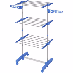 Descrizione: Questo stendino verticale pieghevole a 3 livelli HOMCOM è ideale per essere utilizzato in case o stanze di picco ...