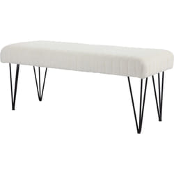 Panca Fondo letto Moderna con Gambe a Forcina Bianco Crema - Homcom