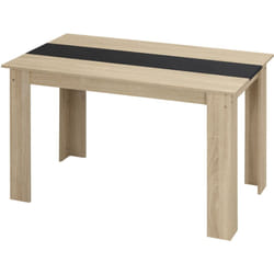 Tavolo da Cucina Moderno per 4-6 Persone 120x69x75cm Colore Nero e Legno - Homcom
