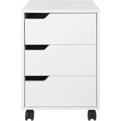 Homcom - Cassettiera Portadocumenti a 3 Cassetti 40x50x57.5 cm Bianco